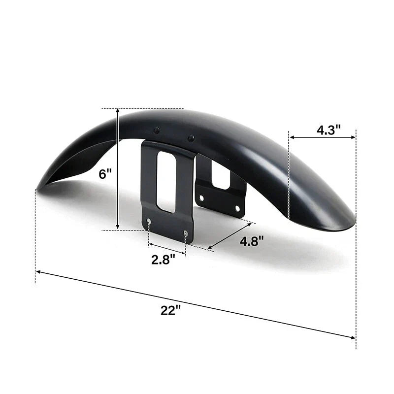Unpainted Black Front Fender Mudguard for Harley Sportster XL 883 1200 (72)