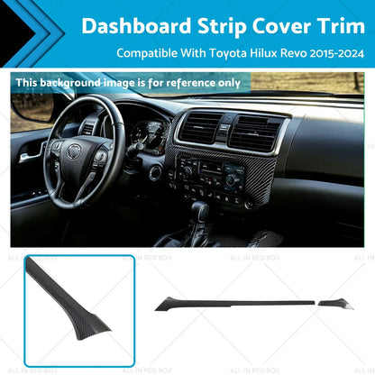 ABS Carbon Dashboard Strip Cover for Toyota Hilux Revo (2015-2024)
