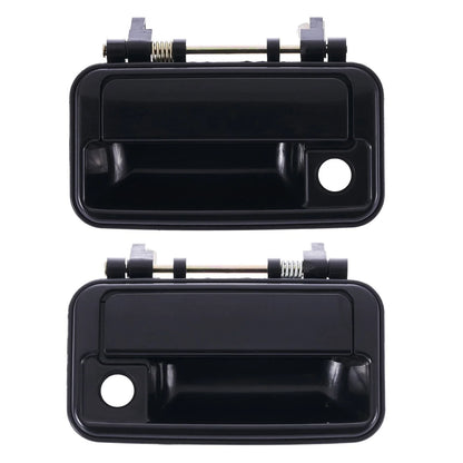 Door Handle Outer Set of 2 Black Front Left+Right for Suzuki Swift (1989–1999)