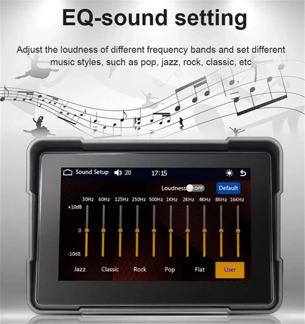 5" Waterproof Touch Screen for CarPlay Android Auto Navigator