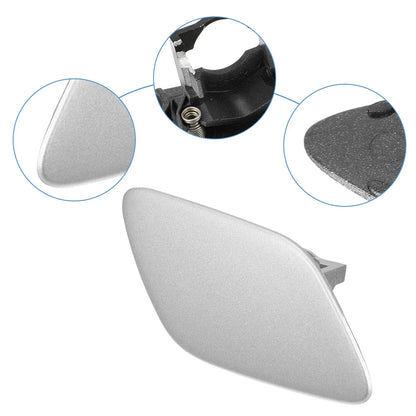 1x Front Bumper Headlight Washer Cover Cap for BMW 335i Silver Tone