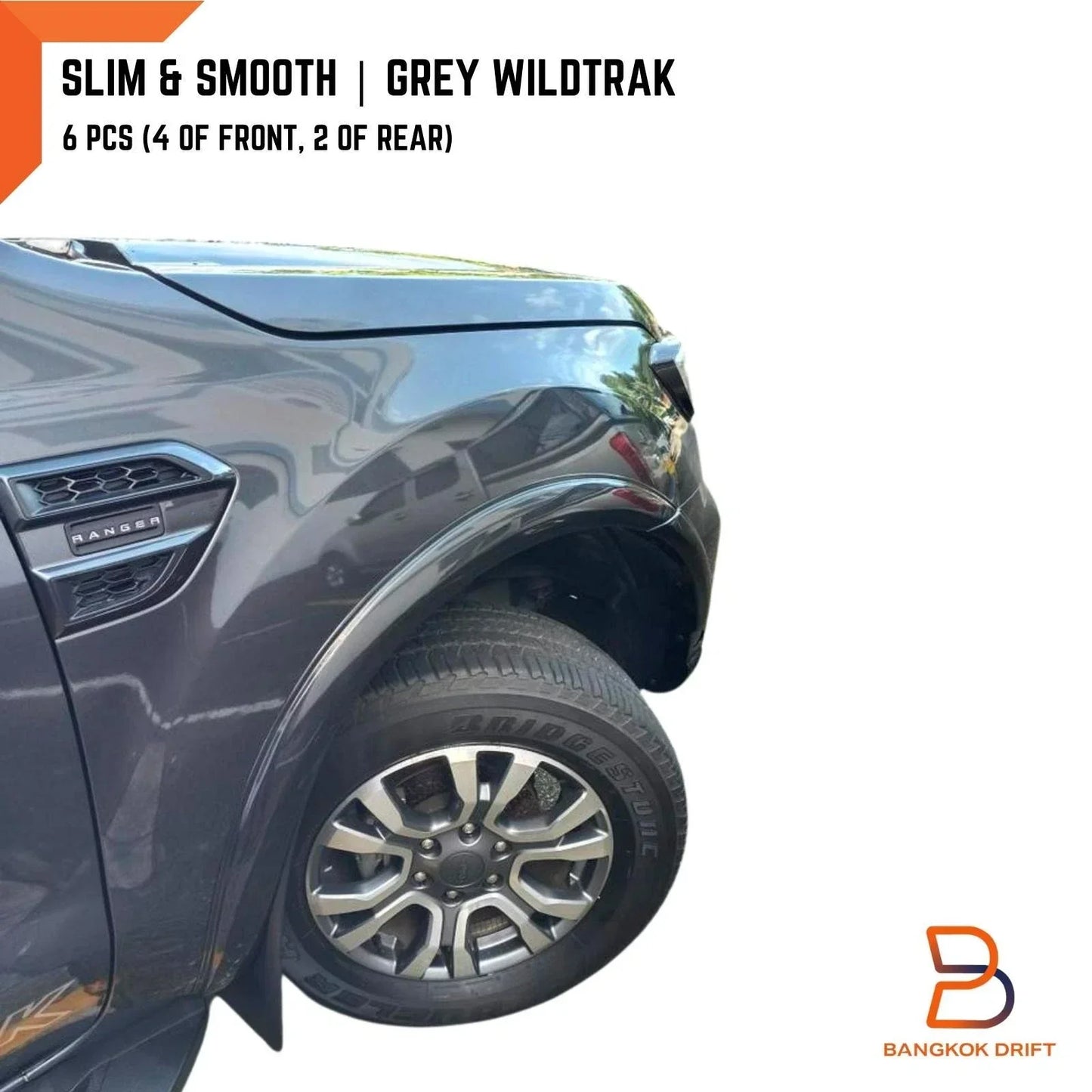3" Slim Fender Flares Wheel Arch for Ford Ranger PX2 T6 (2015-2018)