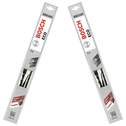Pair Front Eco Wiper Blades for Nissan Cefiro V6 2.0L (1988 - 1994)