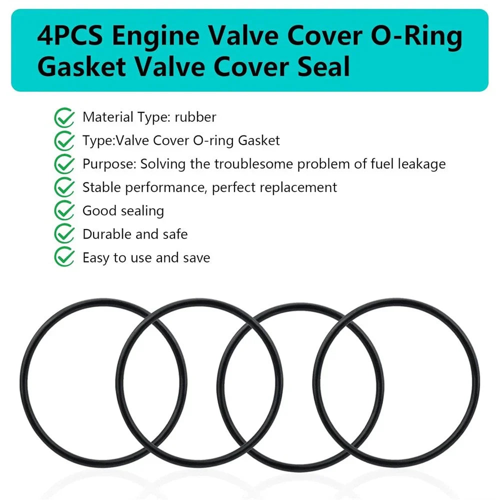 Valve Cover O-Rings Gasket for Yamaha Grizzly ATV (1998-2001, 2003-2008)