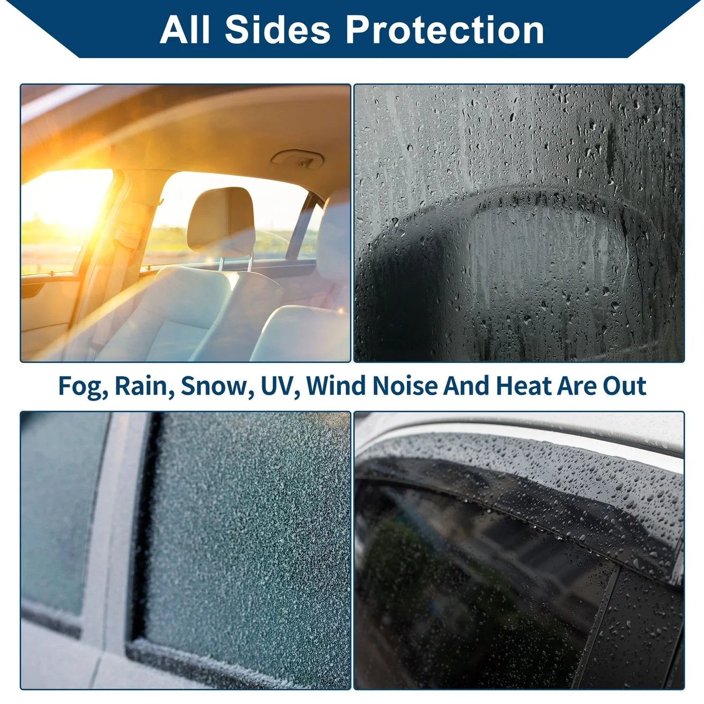 Car Window Deflectors for Hyundai Accent Sedan (2006-2010) - Side Vent Visors