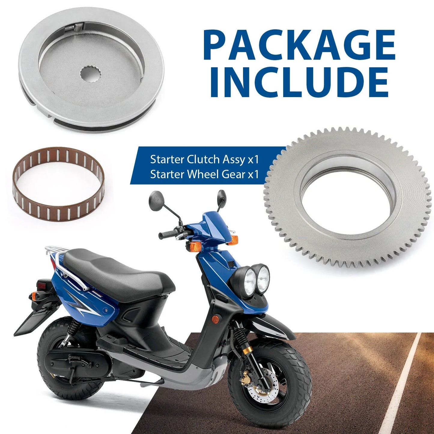 Starter Clutch Assy And Wheel Gear for Yamaha Zuma 50 YW50 (2002–2011)