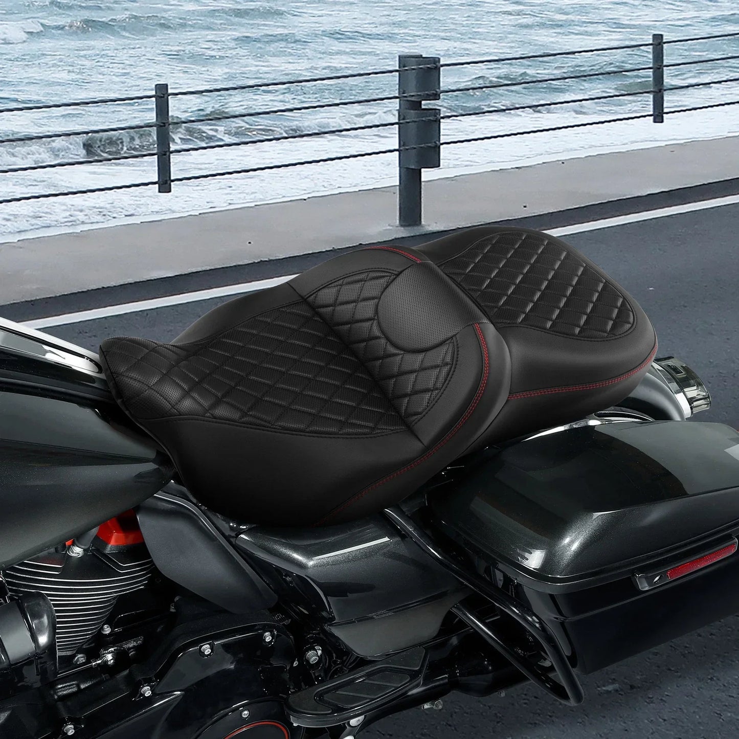Seat Front Rear Driver Passenger Fit For Harley Electra Glide (2009-2023)