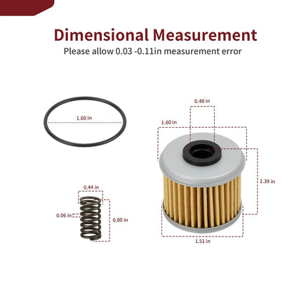 3x Oil Filter w/ O-Ring Spring for Honda CRF450L/CRF450R-S/CRF450RL (2002–2024)