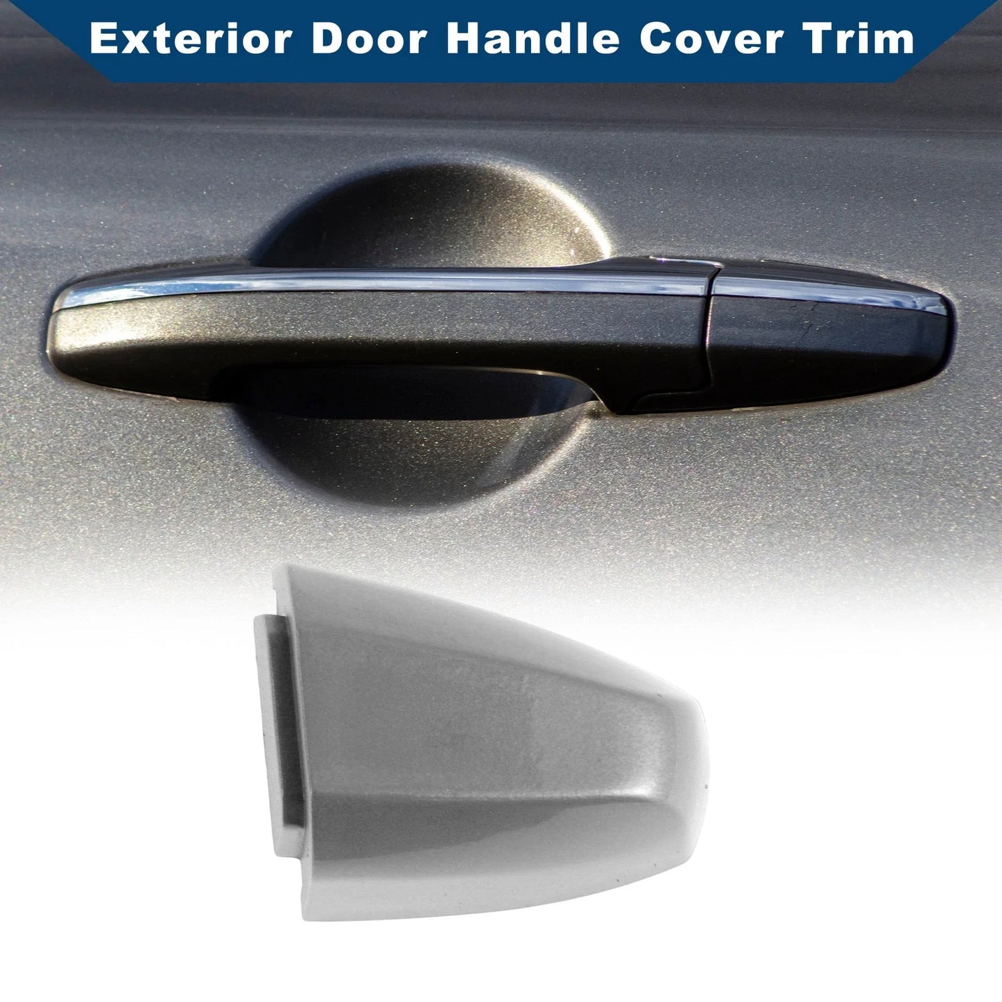 Exterior Door Handle Cover Trim for BMW X1 X5 F15 X6 F16 Silver Tone (14-19)
