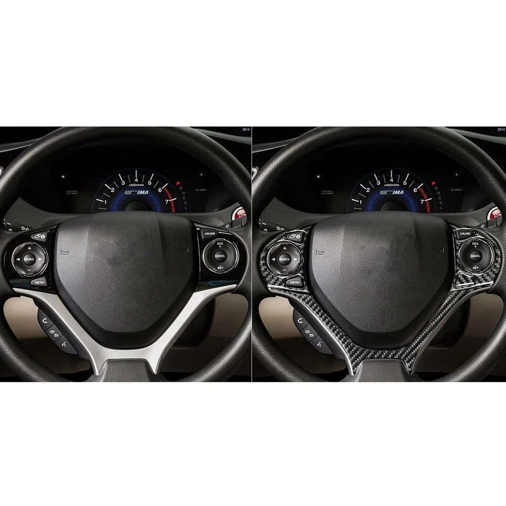 2 x Carbon Fiber Steering Wheel Set for Civic