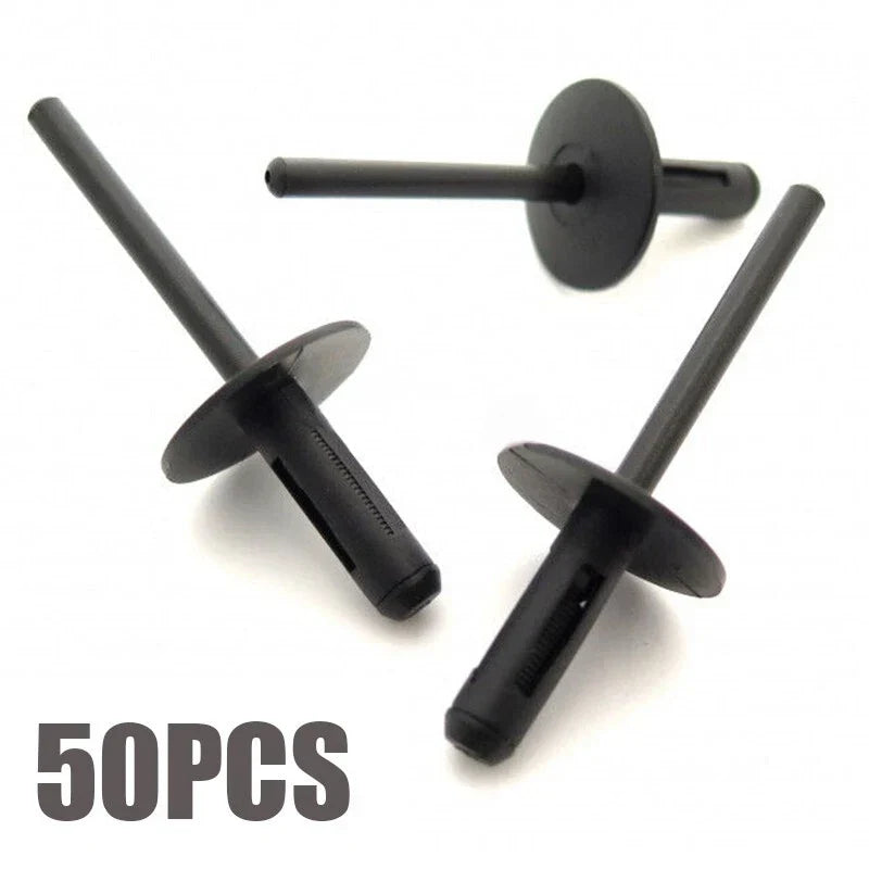 50pcs 5.7mm Plastic Blind Rivets for Arches Side Skirts Sills Bumpers
