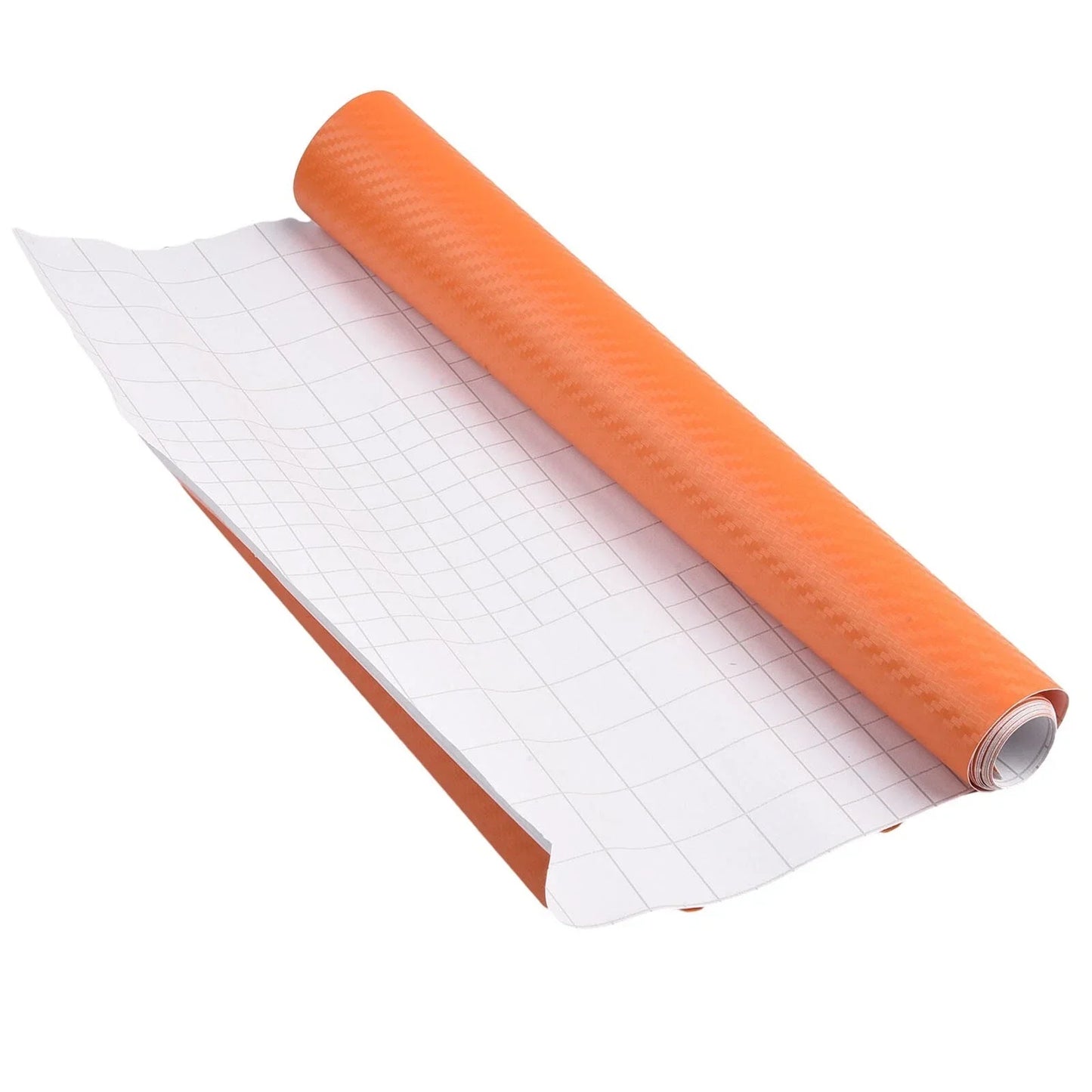 Beautiful Orange Carbon Fiber Vinyl Wrap Sticker for Car Interiors