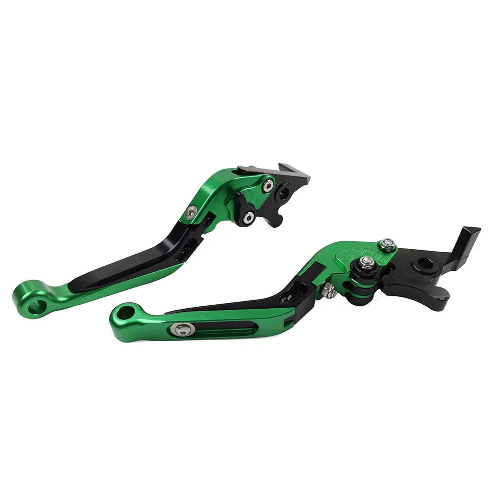 CNC Green Extendable Brake Clutch Levers for Suzuki DL1000, GSX1400 (2002-2023)