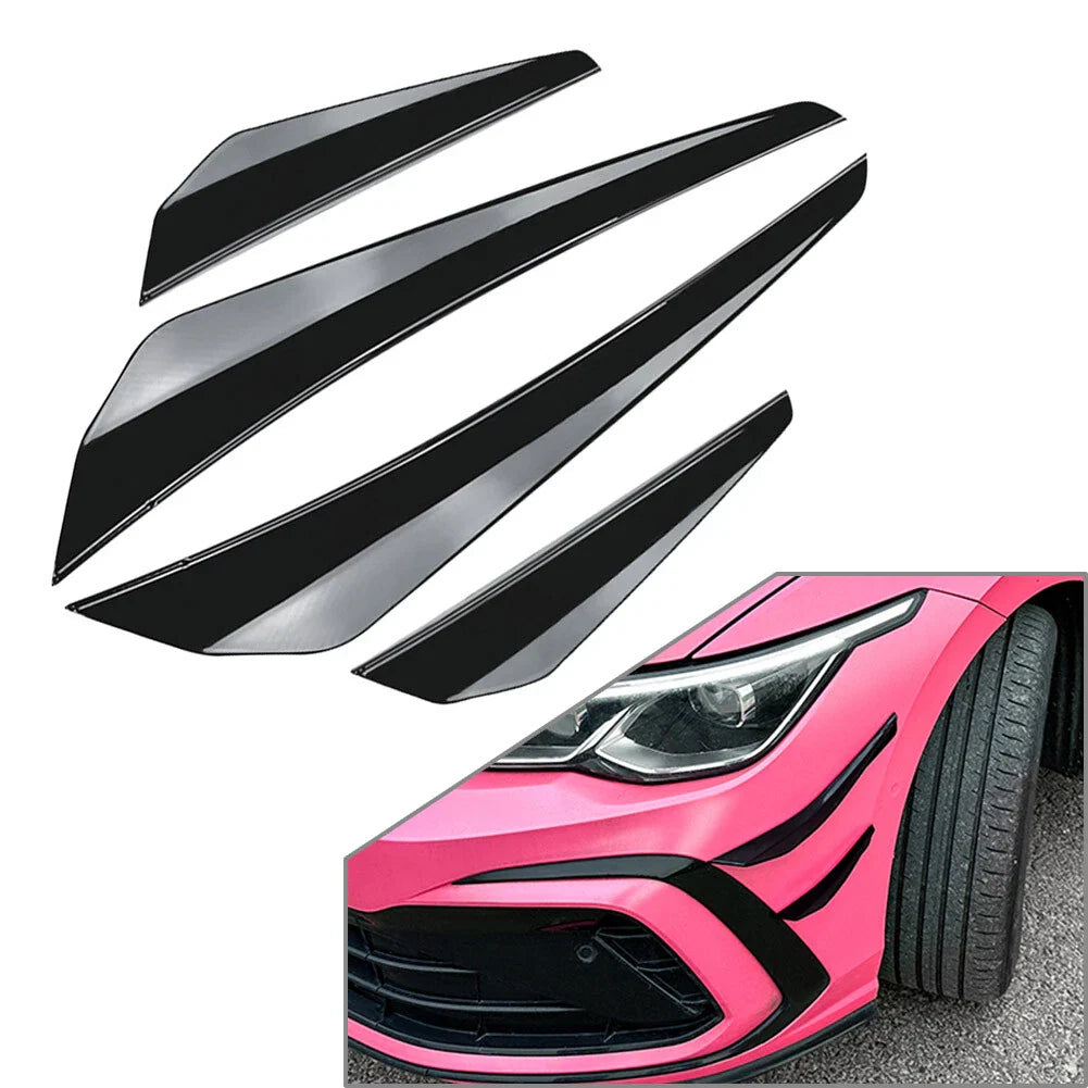 Front Bumper Side Spoiler Splitter for VW Golf 8 GTD GTE R Line (2020-2023)