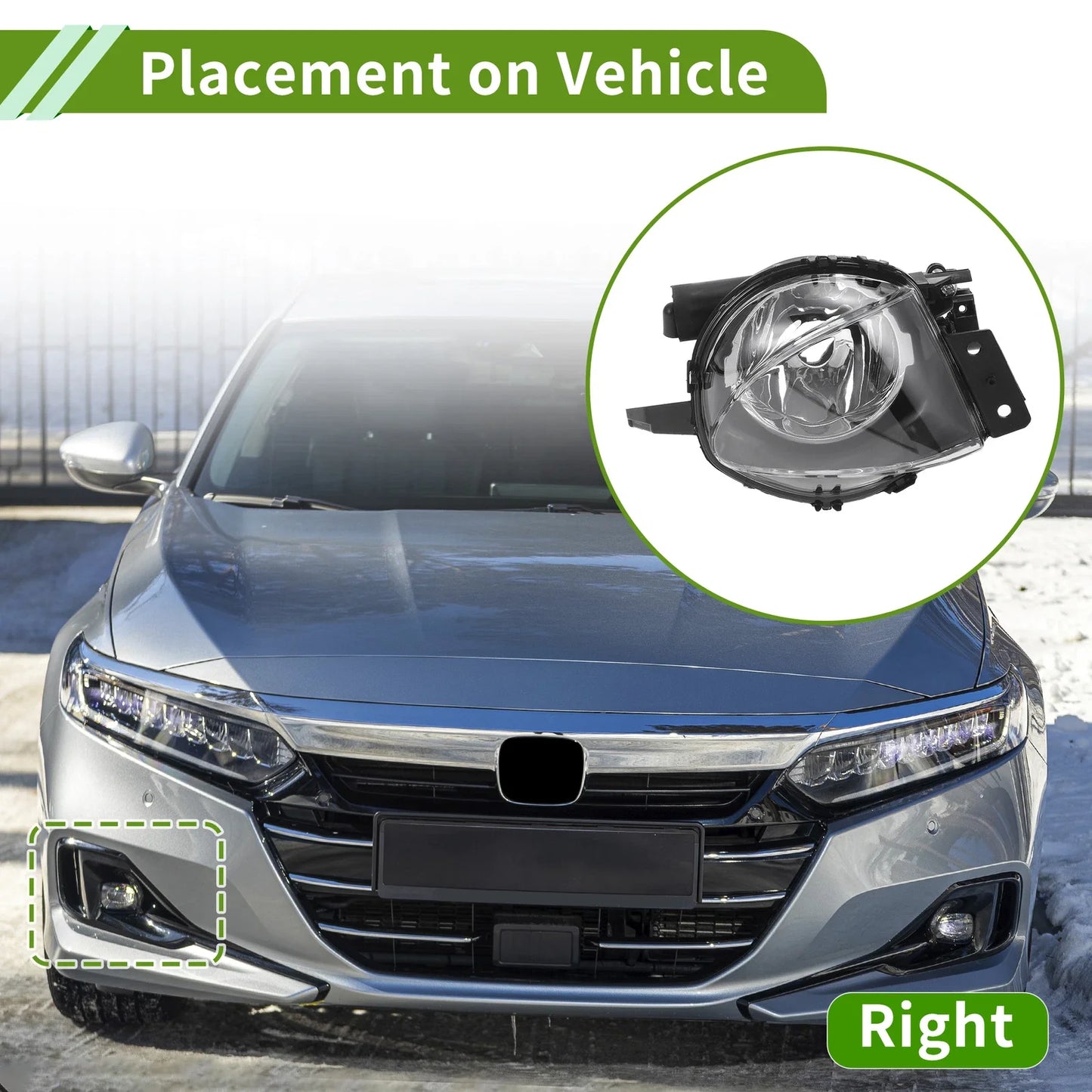 1 x Fog Light Grill for BMW 330i (2006-2008) Clear Black