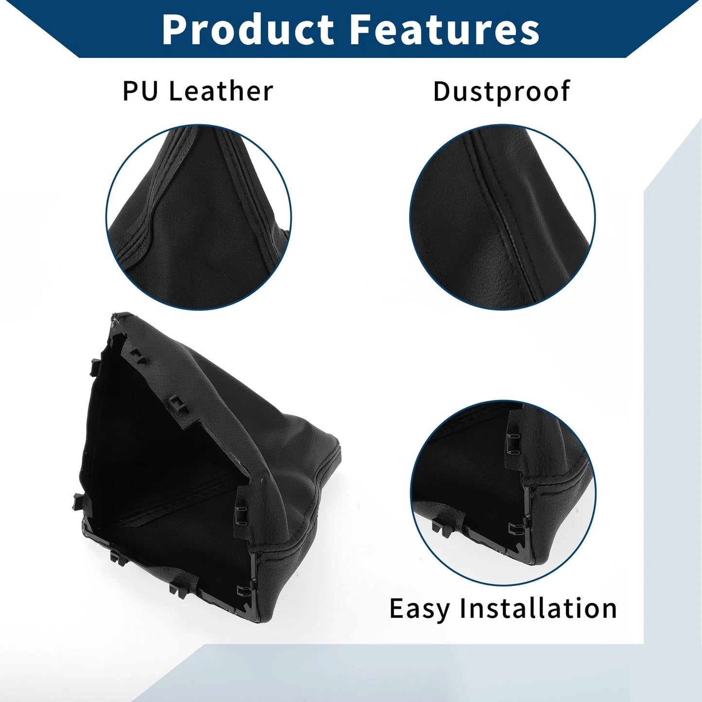 1 Pc Gear Shift Stick Gaiter Black Leather for BMW F30 F31 (2012-2018)
