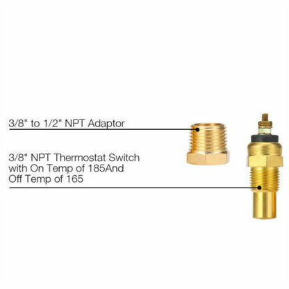 Electric Fan Thermostat Switch for Car Engine Cooling - Hexagonal Nut