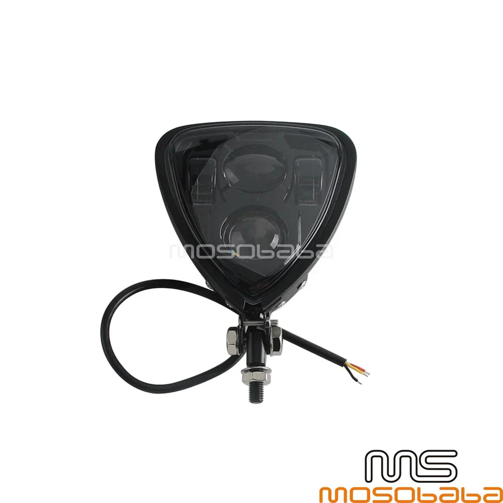 LED Triangle Headlight for Honda Chopper Bobber Cafe Racer