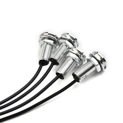 4 x IP68 Blue LED Boat Light Silver Waterproof Underwater for Cars Trucks Boats