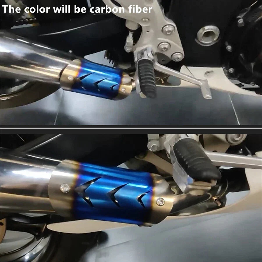 Motorcycle Exhaust Pipe Protector Heat Shield Cover Carbon Fiber