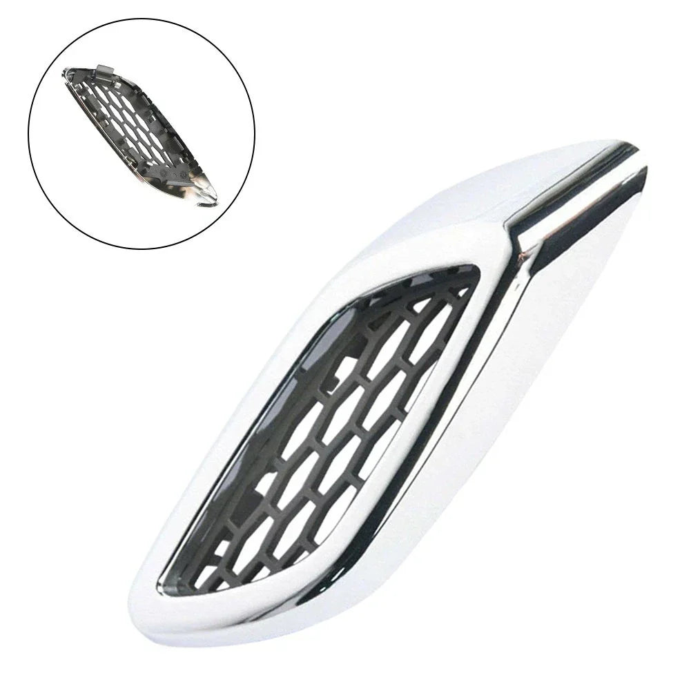 Fender Cover Car Lateral Air Vent Left Silver Chrome