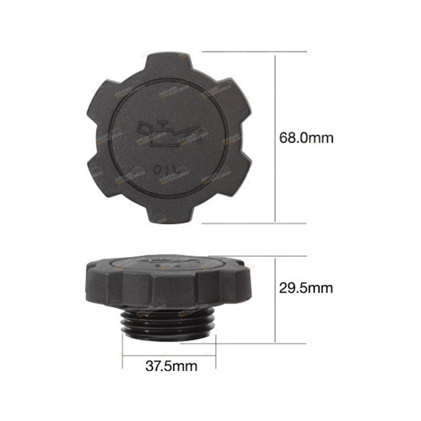 Oil Filler Cap for Hilux RN105R 4cyl 2.4L 22R Engine (1988–1997)
