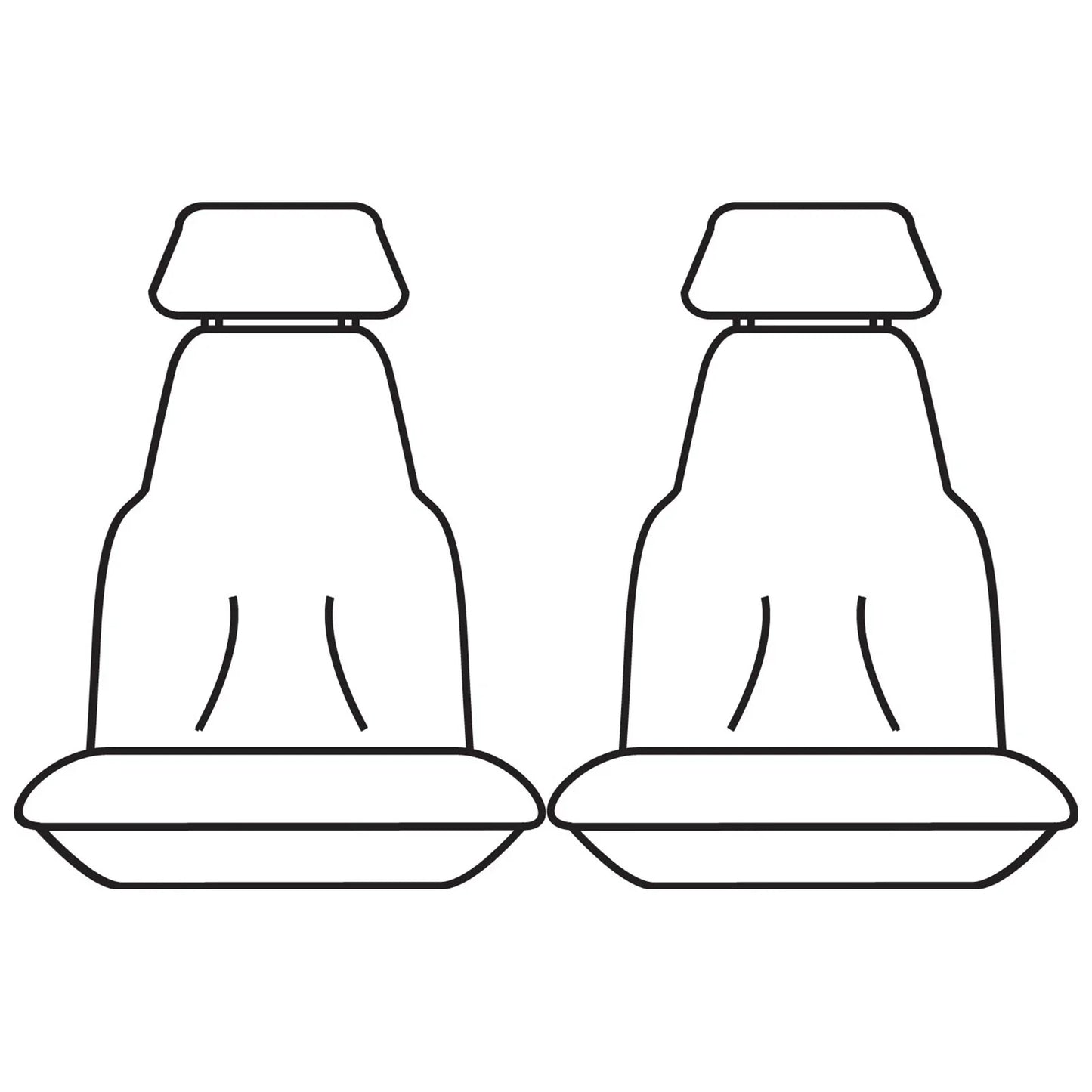Front / Tailor Made Grey Canvas Car Seat Covers for Landcruiser UZJ100 (1998–2007)