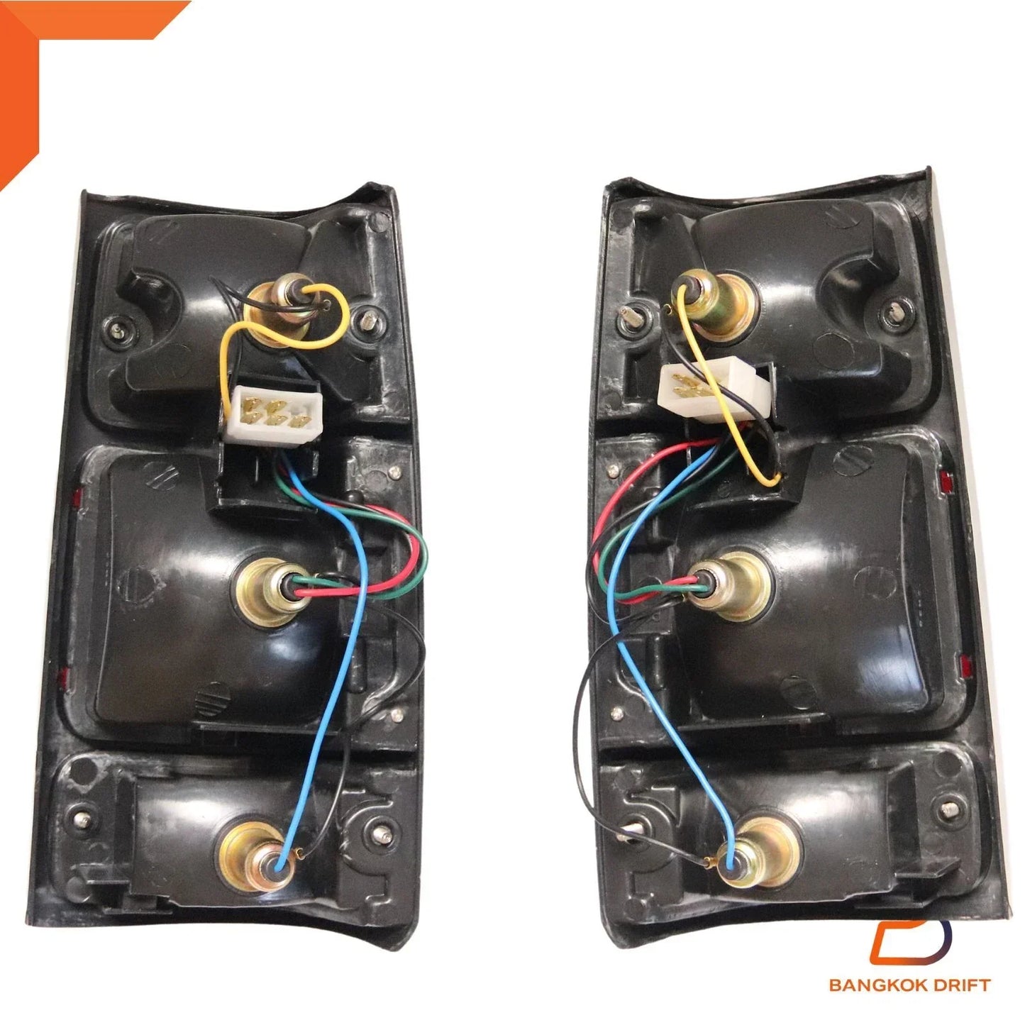 Rear Tail Lights Lamps Black Trim Pair for Holden Rodeo TF (1988-1997)