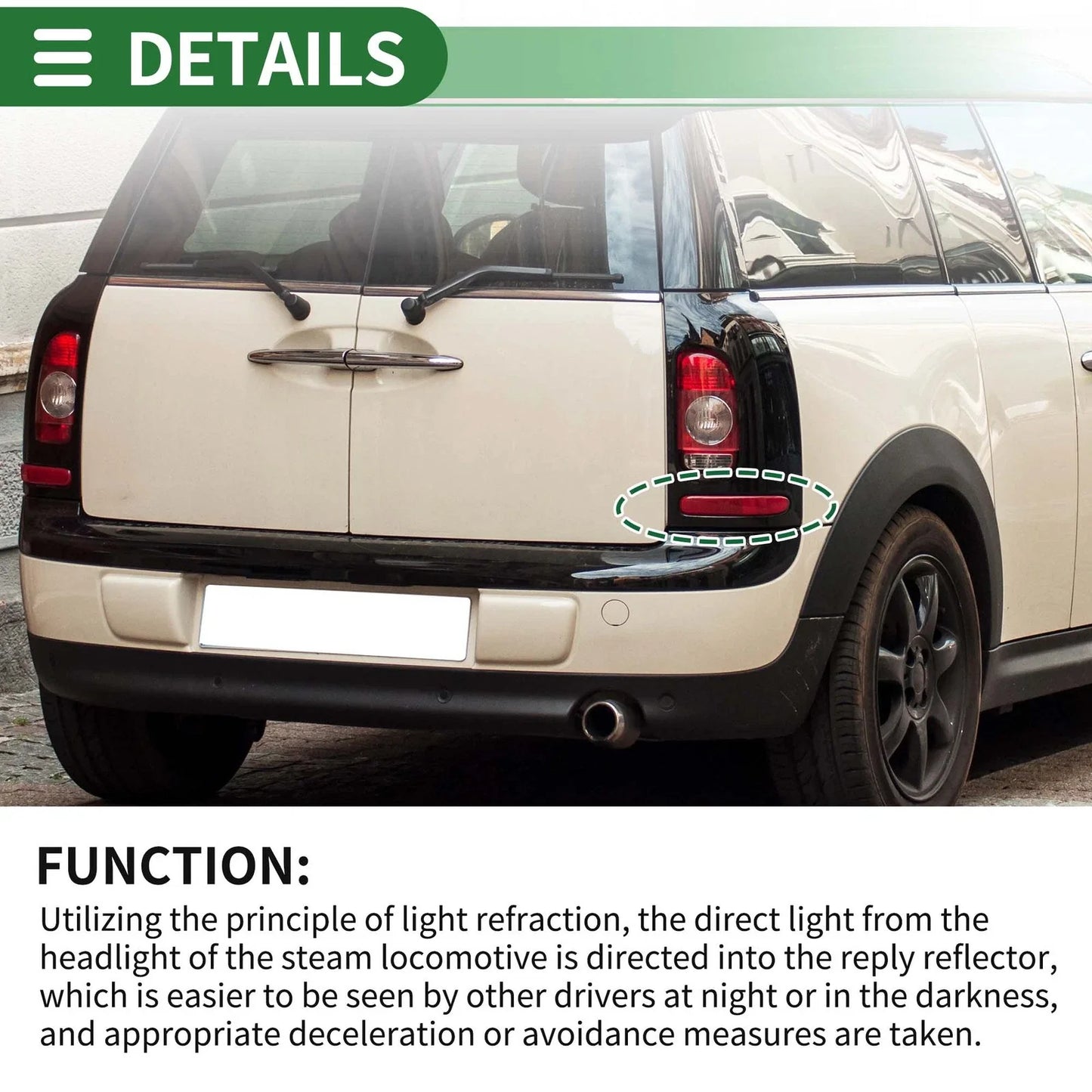 Bumper Reflector for BMW Mini Cooper Clubman (2008-2014)