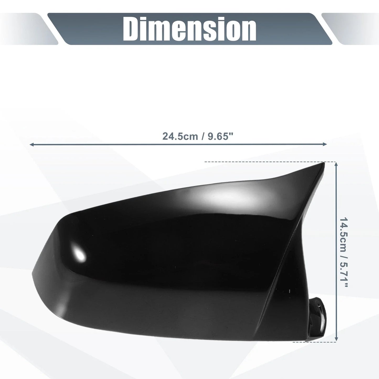 Door Rearview Mirror Cover Cap Gloss Black for BMW 525i 528i 530i 535i 550i