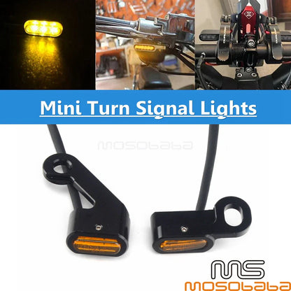 E4 Amber Mini LED Turn Signal Lights for Harley-Davidson Dyna