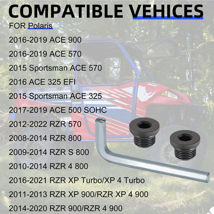 Front Diff Fill & Drain Plug Tool Kit for Polaris Ranger 1000 XP (2017–2023)