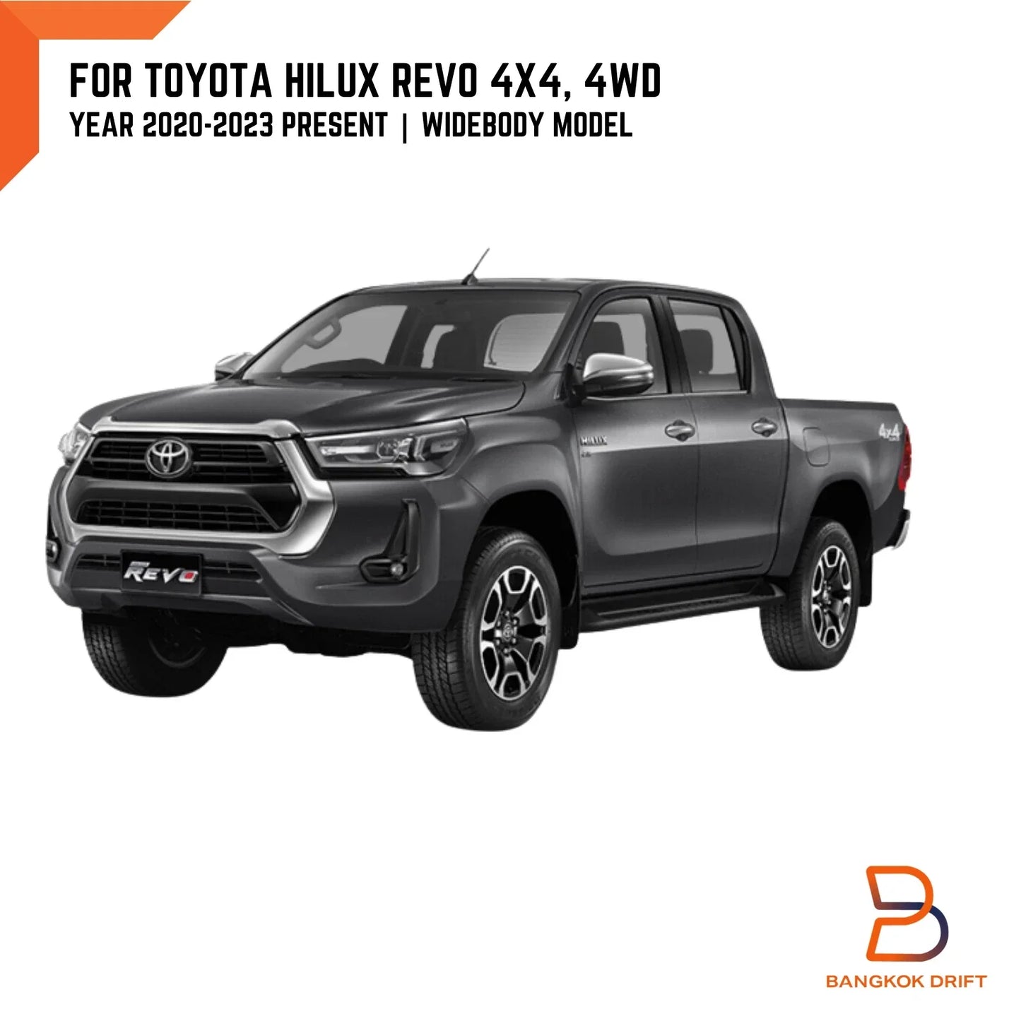 8.5" Fender Flares for Toyota Hilux SR5 Dual Cab 4x4 (2020-2023)