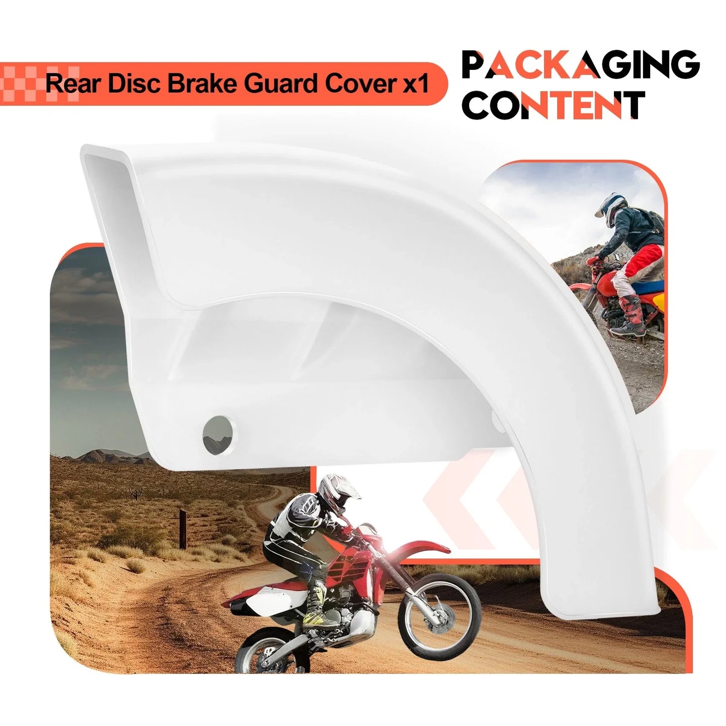 Rear Disc Brake Guard Cover Honda XR250R XR400R XR600R XR650L (1997-2004)