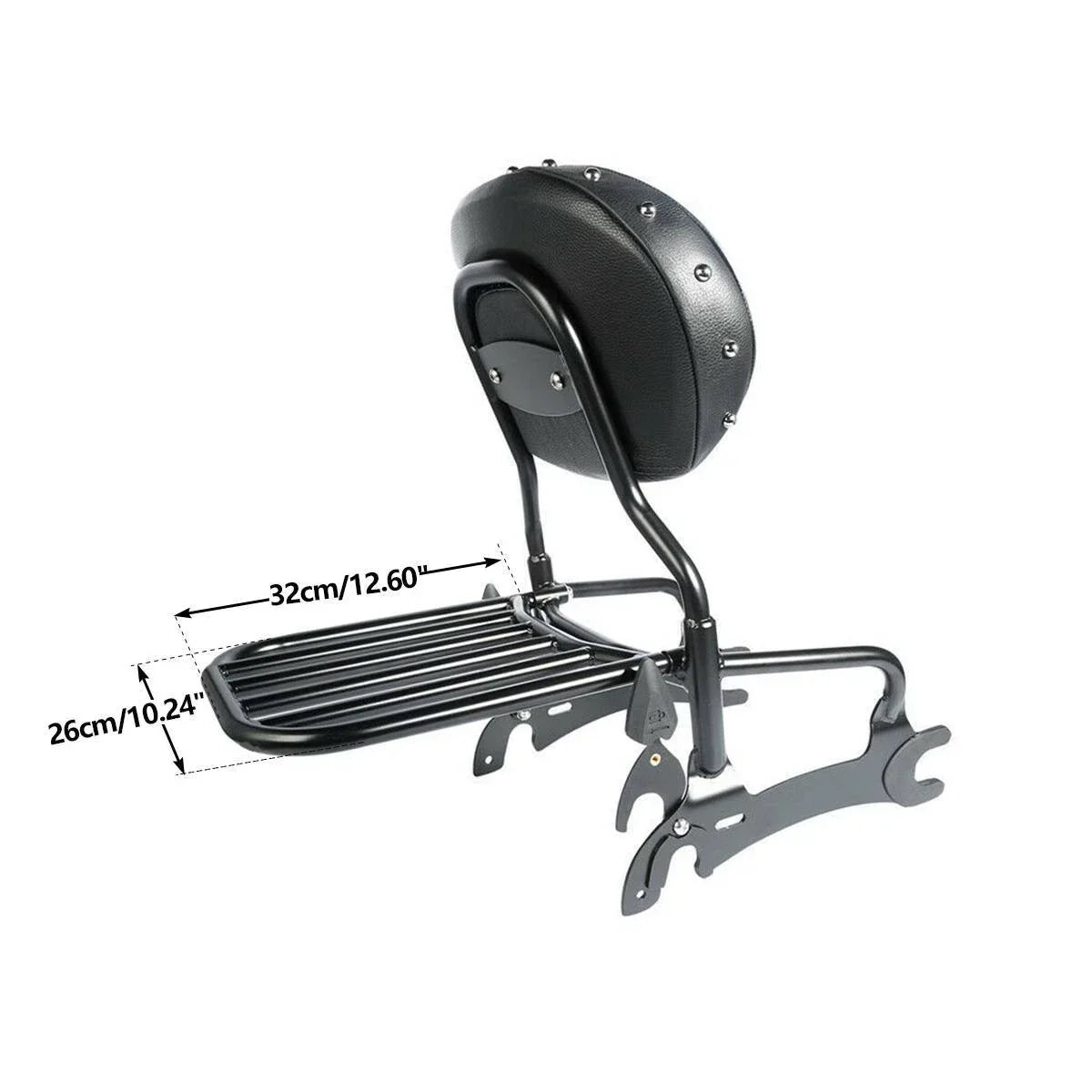 Sissy Bar & Backrest Pad Luggage Rack for Indian Chief Classic Dark Horse (16-18)