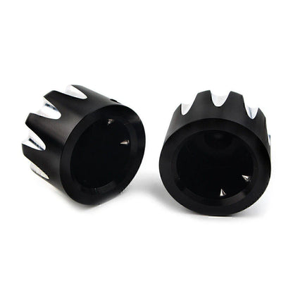 Black CNC Front Axle Cap Nut Cover for Harley Electra Glide Sportster