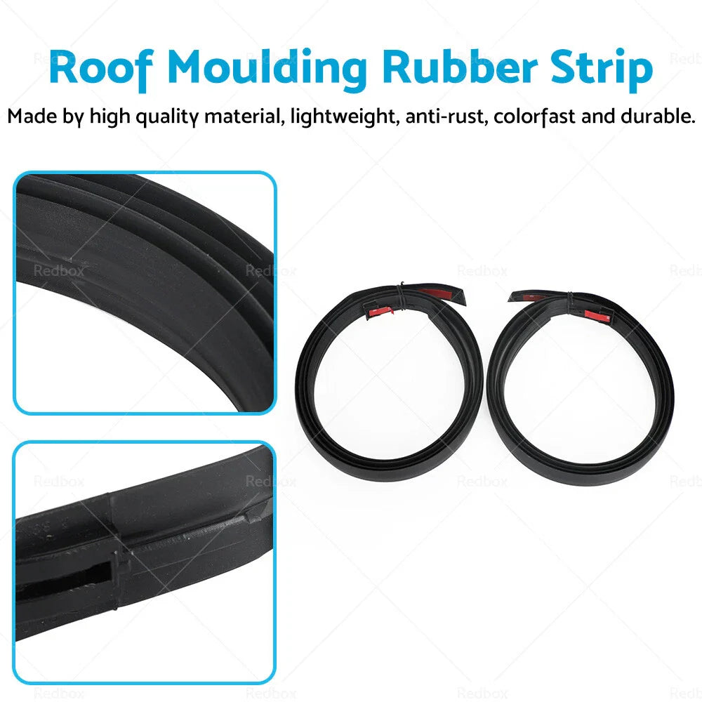 LH & RH Dual Cab Roof Moulding Rubber Strips for Toyota Hilux (2005-2015)