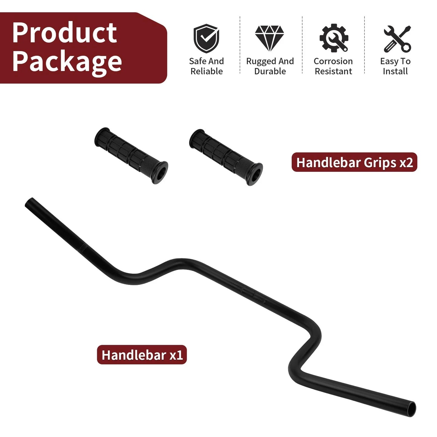 Handle Bar + Grips / Pair for Polaris Sportsman (2007–2014)