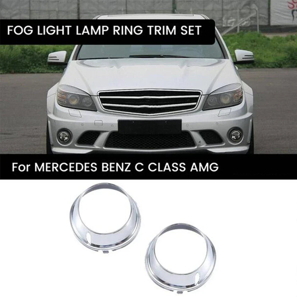 Fog Light Lamp Ring Trim Set for Mercedes-Benz W204 C63 (2008-2015)