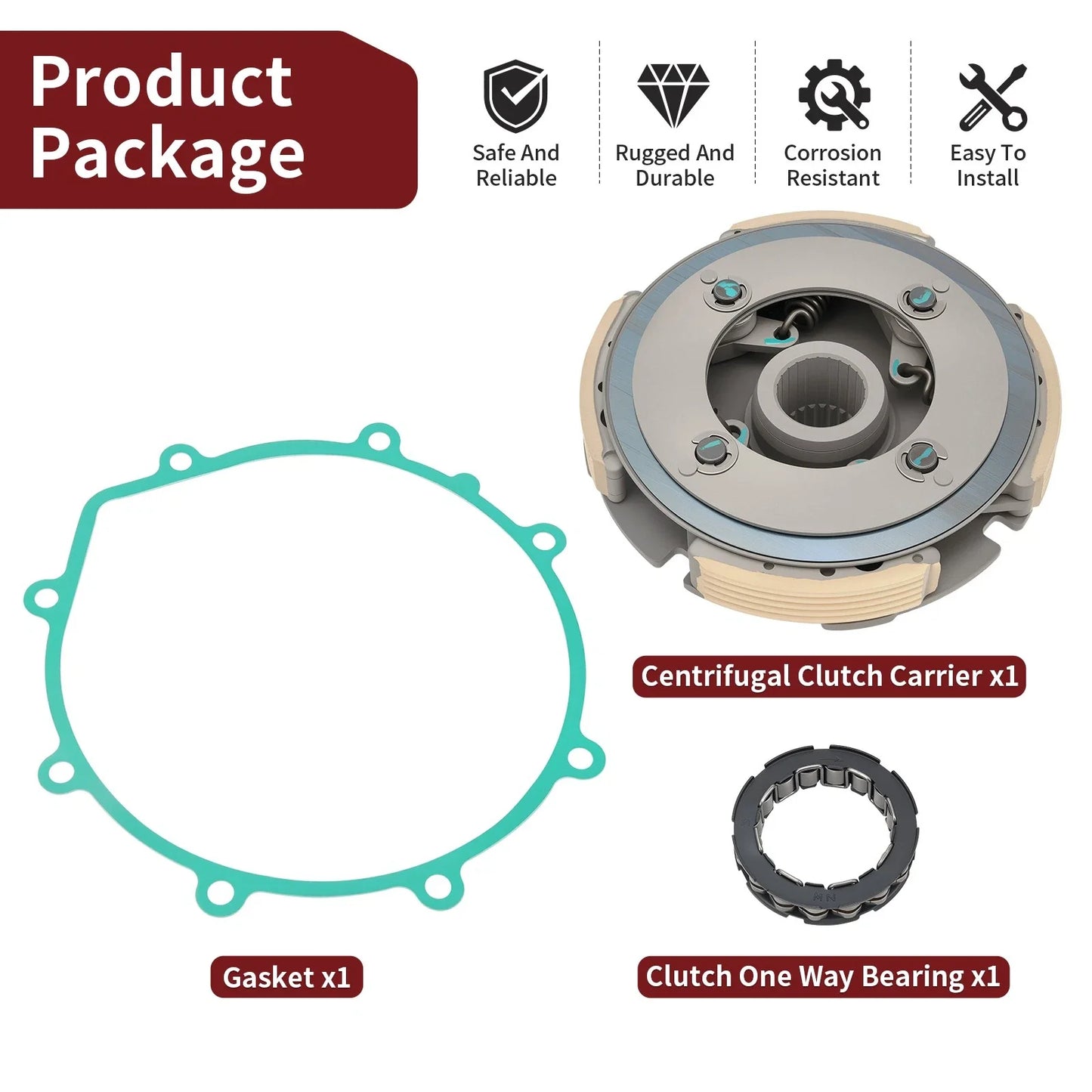 Wet Clutch Carrier & Bearing Gasket for Yamaha Bruin Grizzly 350 (2007–2013)