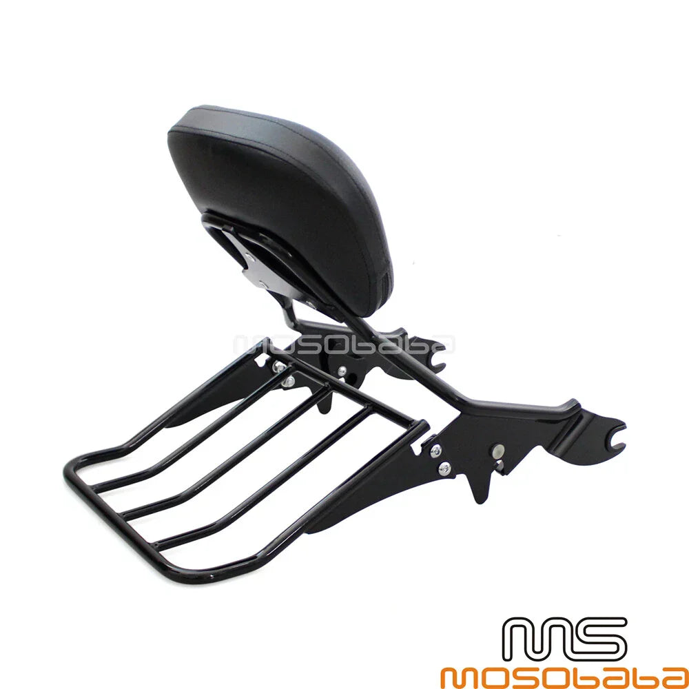 Detachable Sissy Bar Backrest Luggage Rack for Harley Touring Street Glide (09-17)