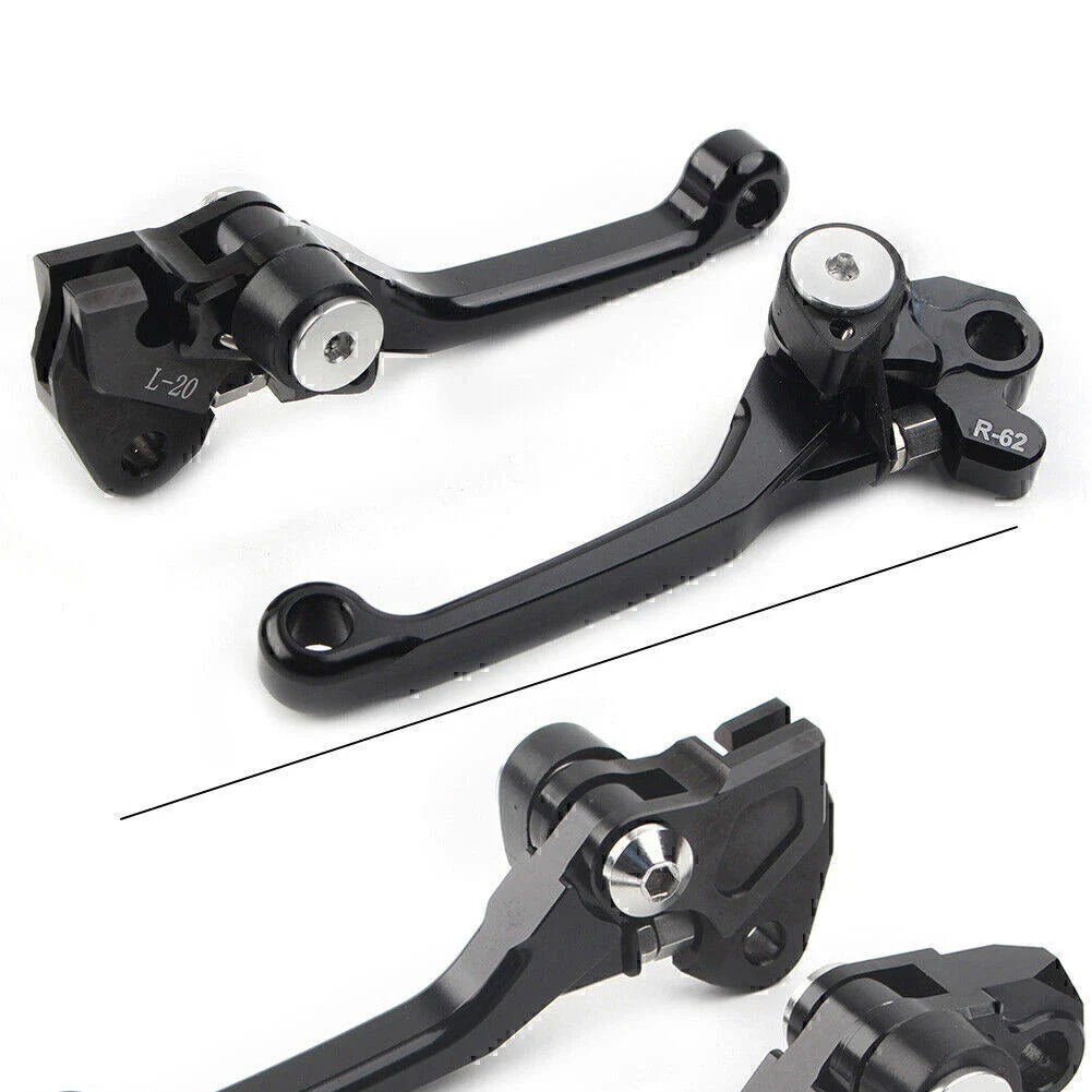 Black CNC Aluminum Brake Clutch Levers for RMZ450 (2005-2022) - 1 Pair
