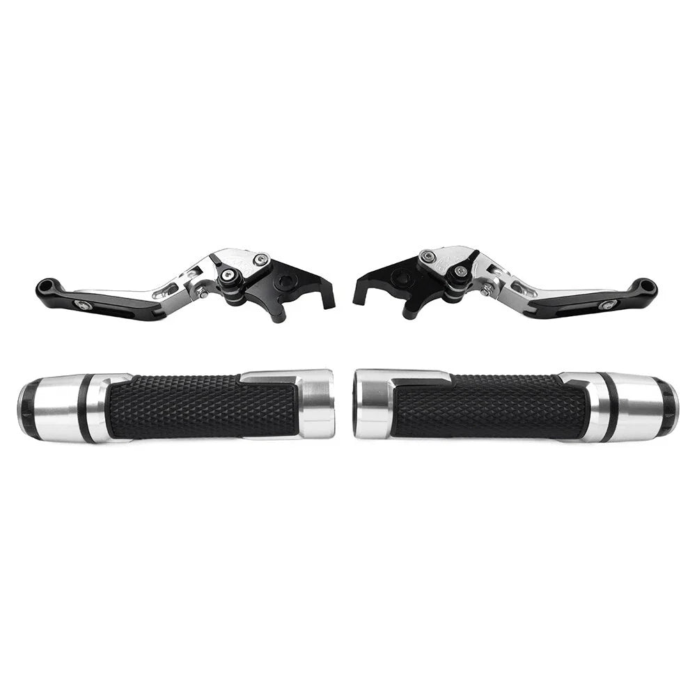 Silver Extendable Brake Clutch Levers Grip Set for BMW S1000R S1000RR (2010-2023)