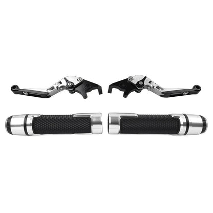Silver Extendable Brake Clutch Levers Grip Set for BMW S1000R S1000RR (2010-2023)