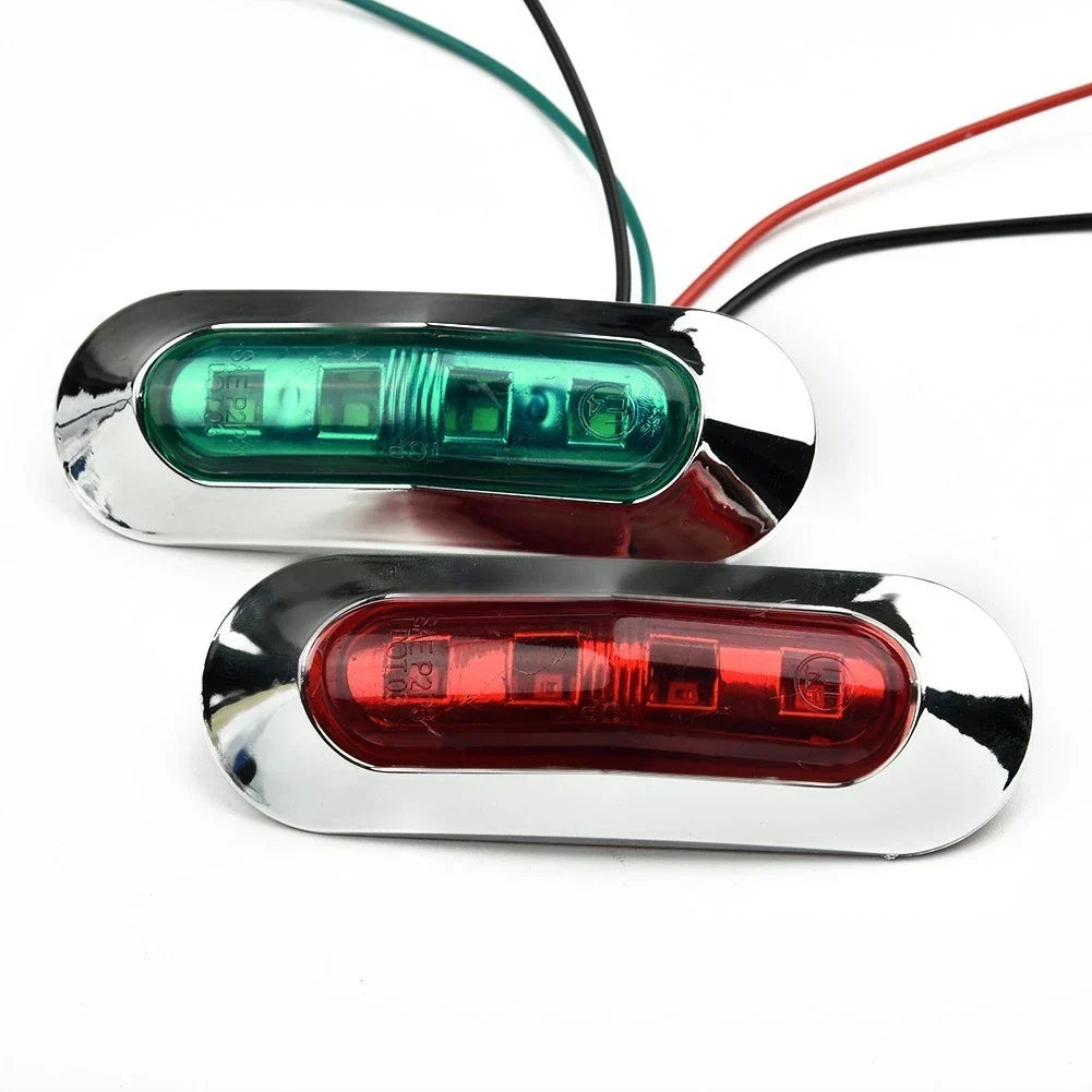 Boat Navigation Lights 12V 24V Waterproof LED Marine Utility Lights 4 Pack