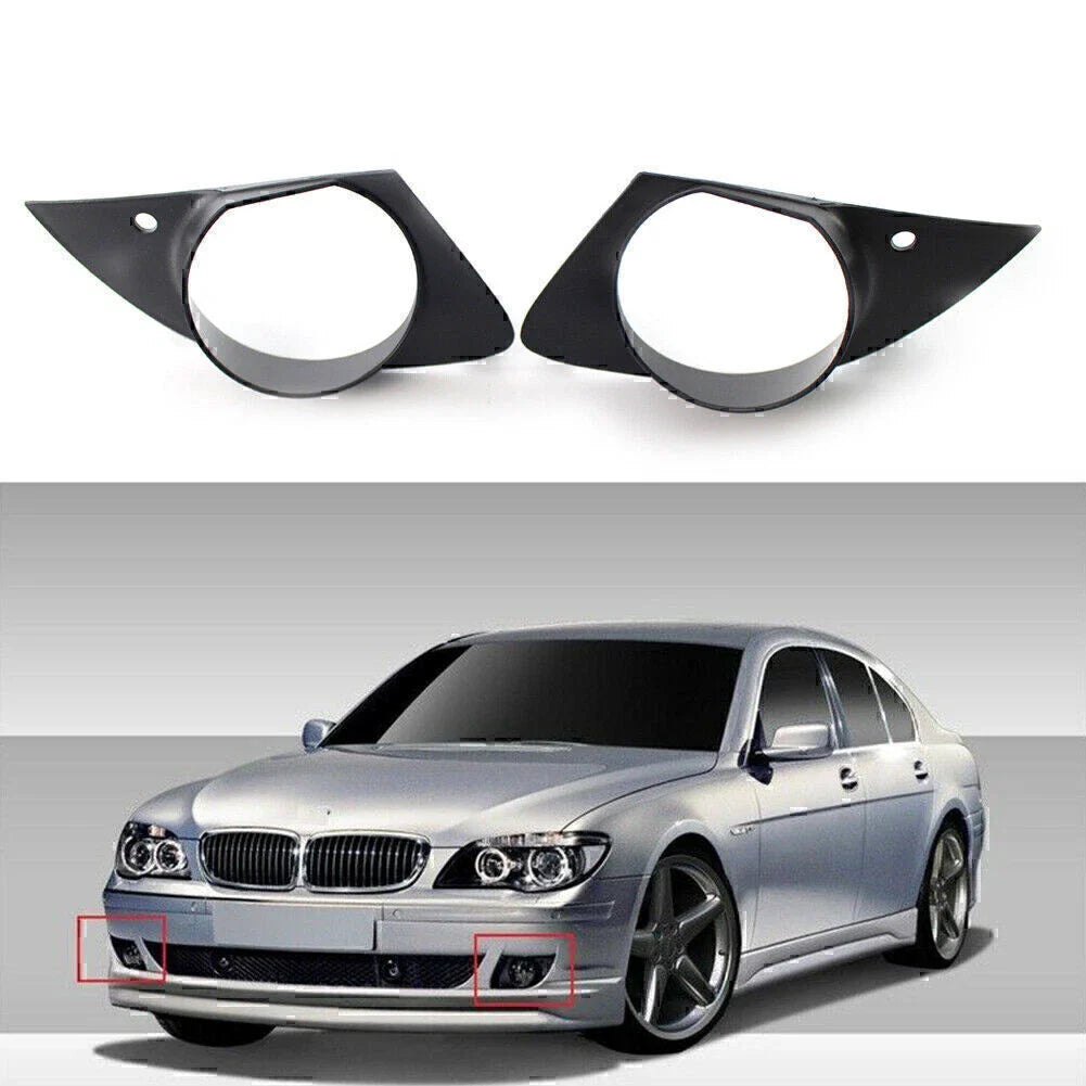 Black Fog Light Lamp Covers for BMW E65 E66 750i 760Li (2006-2008)