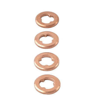4 x Copper Diesel Injector Nozzle Seal Washers for Mazda BT-50, Ford (2006-2011)