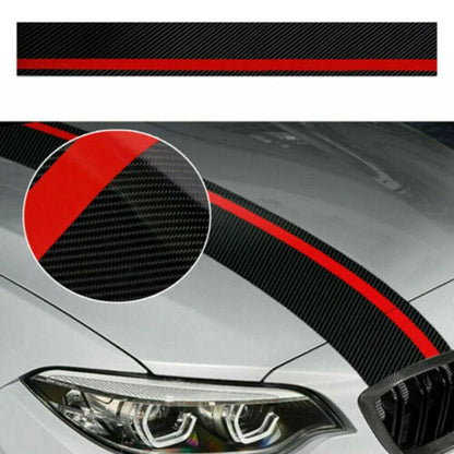 Front Hood Decal Wrap Sticker for Carbon Fiber Rally Car