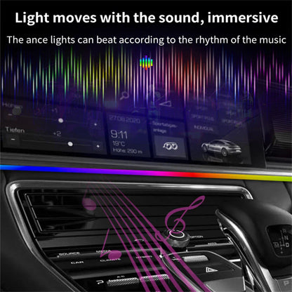64 Color LED Atmosphere Lights for Car SUV - Bluetooth Control