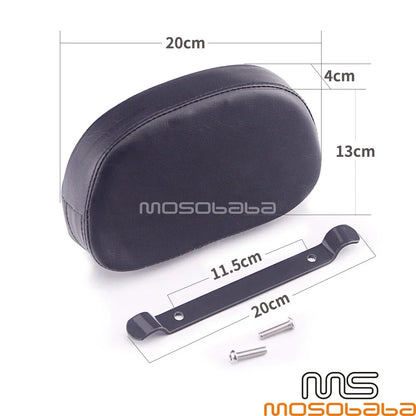 Black Backrest Pad Cushion for Harley Softail Short Sissy Bars